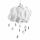 Childrens Cloud & Rain Drops White Non-Electric Pendant Shade 19495