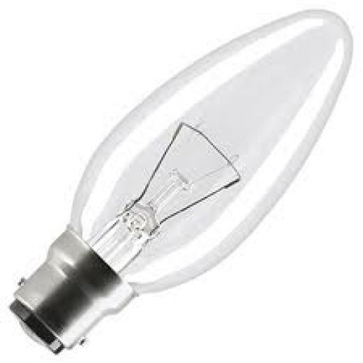 40 watt BC-B22mm Decorative Clear Candle Light Bulb