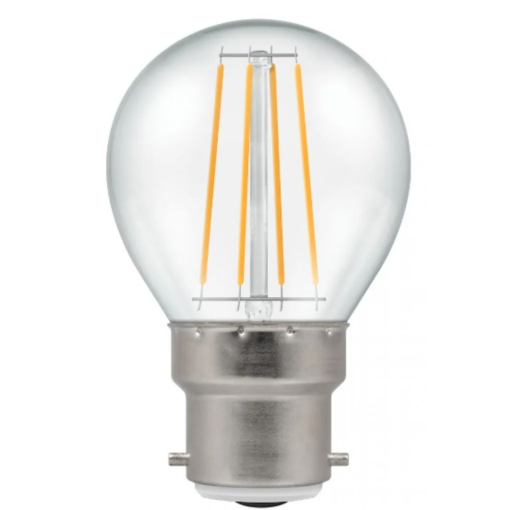 5 watt Dimmable LED Replacement For 40 watt BC-B22mm Clear Incandescent Golfball Light Bulbs