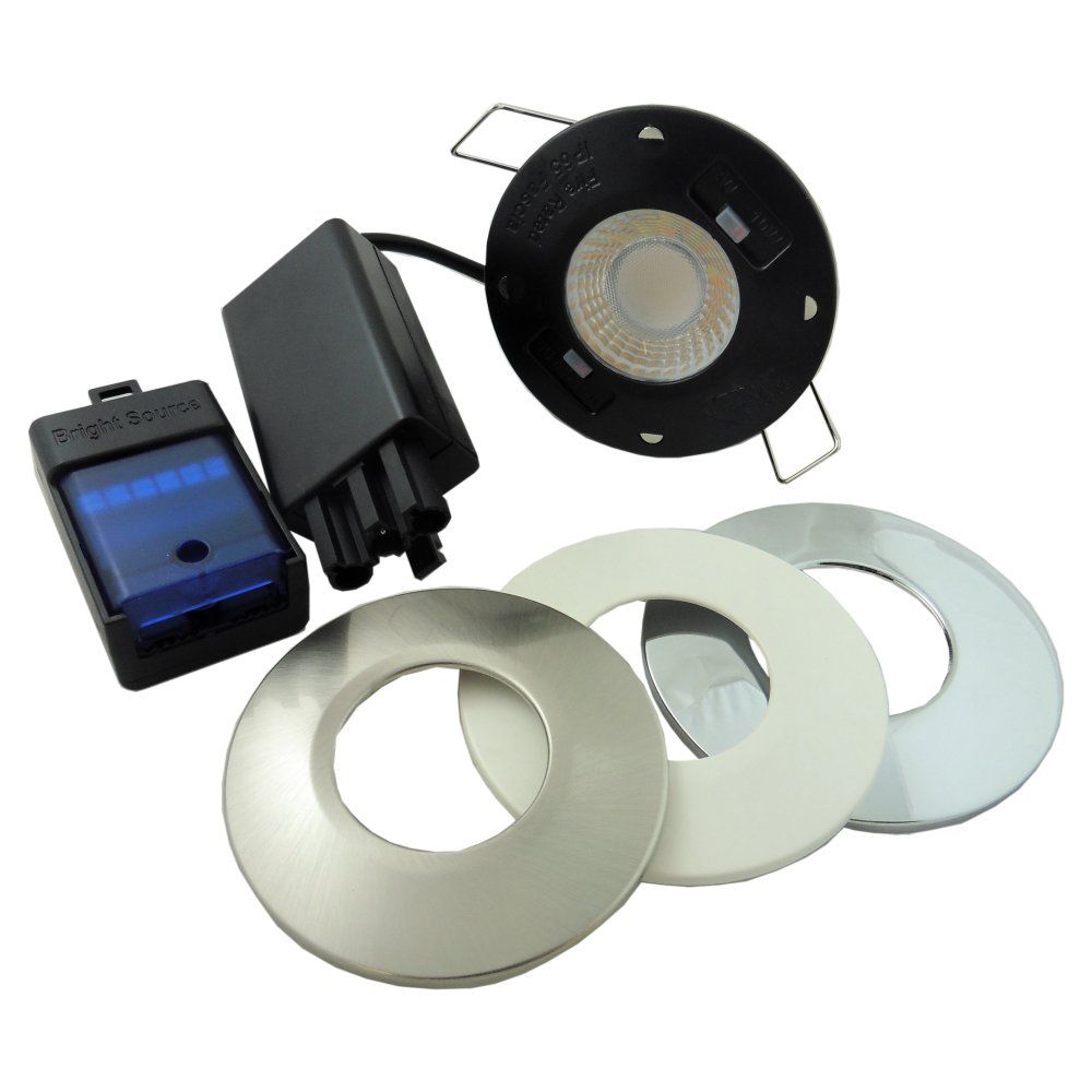 Brite Source PL001-10W 10 watt All-In-One Switch LED Downlight Kit - 3 Selectable Colour Functions - 3 Bezels