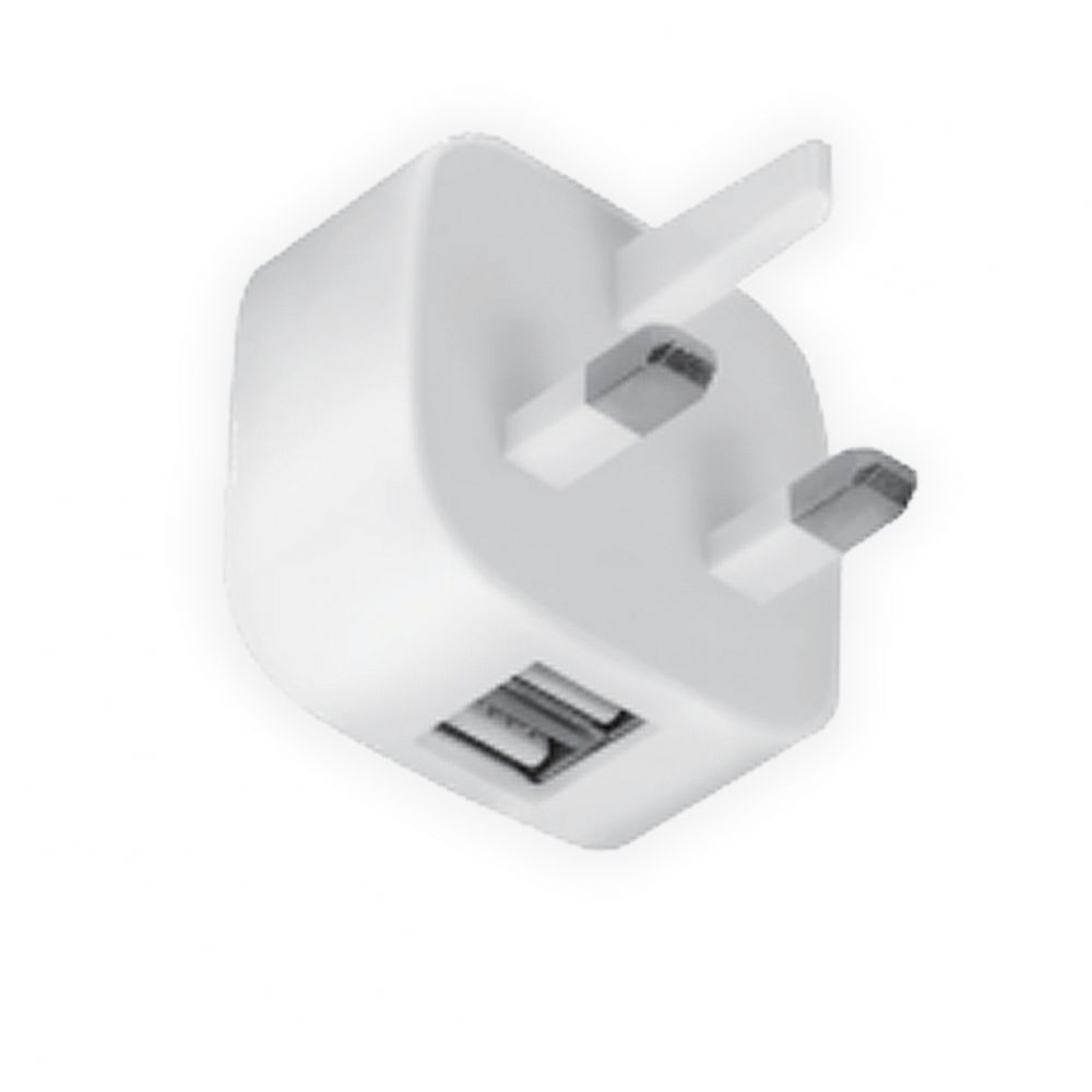 Dencon 7099 White Dual USB UK Charge Plug 240V AC White Total output:5V 2.1A (max)