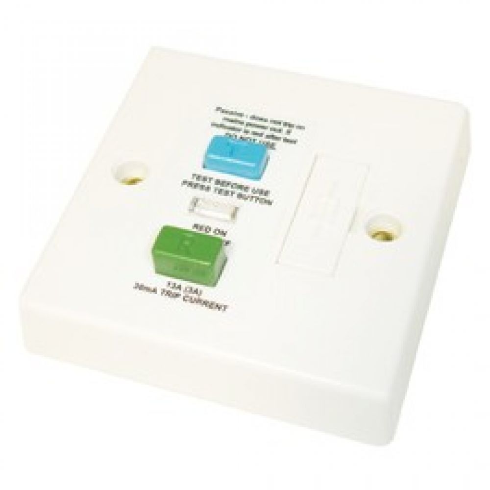 Eterna SSRCDWH Flush RCD White RCD Fused Connection Unit
