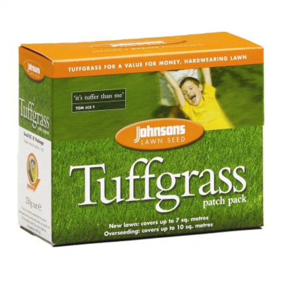 Johnsons Lawn Seed Tuffgrass 250g Carton Patch-Pack