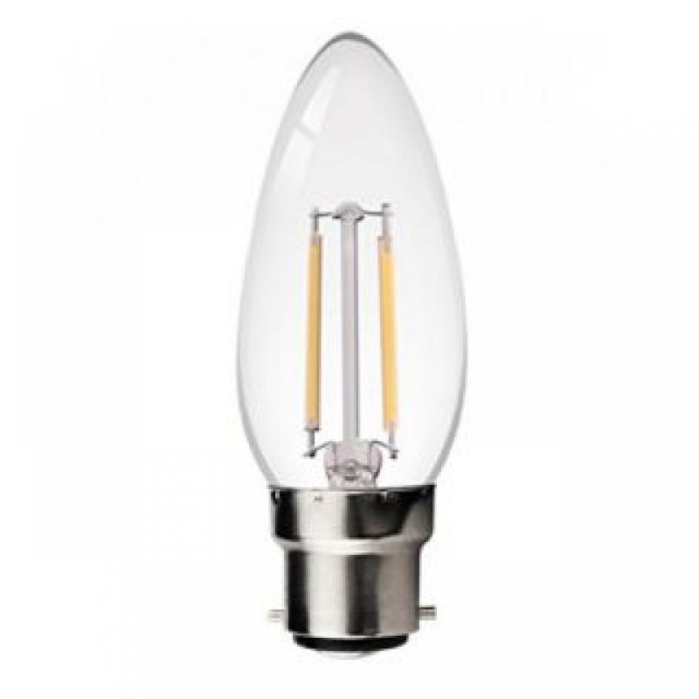 Prolite 2 watt BC-B22mm Clear Filament Candle Light Bulb