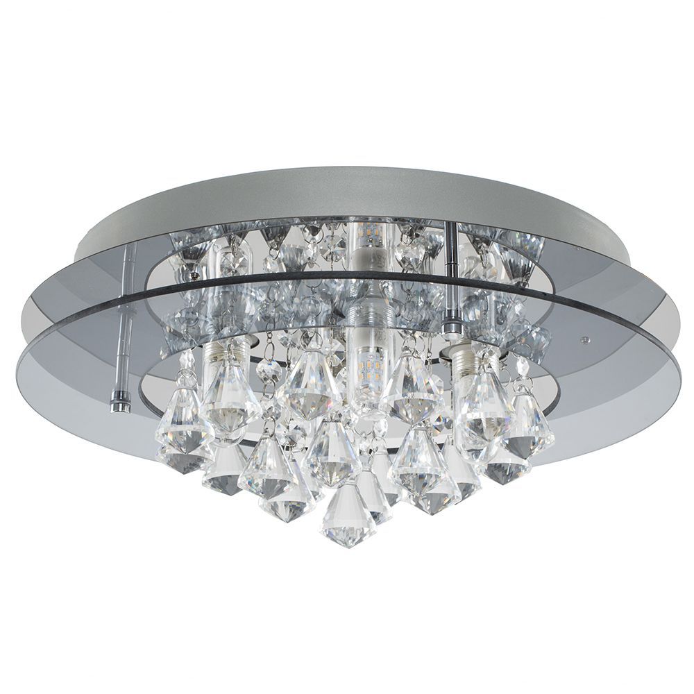 ROMANO IP44 K5 Decorative Flush Crystal Glass Ceiling Light