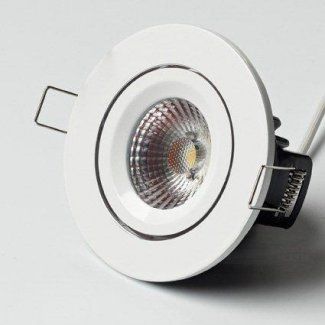 White Tiltable ELAN Fire Rated Dimmable 8 watt COB LED Light Fitting
