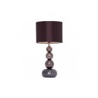 Marissa Black 35cm Chrome Table Lamp Black Shade