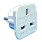 European Travel Adaptor BS8546 Max 10A 250V Not for use in the UK