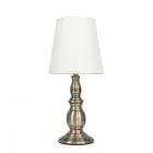 Sierra Traditional Touch Table Lamp With Antique Brass Neck and Cream Shade 18043