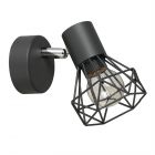 Angus Black Pewter Grey Wire Effect Single Wall Light