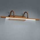 Fixed LED Wall Light in Antique Brass - Brass LED Picture Lamp