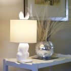 Lepus White Ceramic Hare Table Lamp 22597