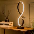 Infinity LED Swirl Touch Table Lamp in Matte Black