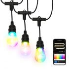 Set of 15x IP65 Connectable LED Colour Changing RGB Outdoor & Indoor Smart Festoon Lights 26405