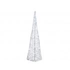 90cm Cool White LED Acrylic Festive Light Up Pyramid