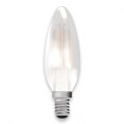 BELL 60724 3.3 watt SES-E14mm Dimmable Satin Glass LED Filament Candle