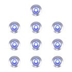 10 Pack of Stainless Steel 15mm Blue LED Deck Lights