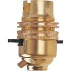 Switched Brass Bayonet (BC-B22mm) Cap Lamp Holder