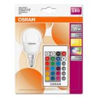 Osram 4.5 watt Small SES-E14mm Screw Cap Colour Changing Dimmable LED Golfball With Remote