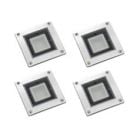 Set Of 4 Solar Powered Outdoor Square Decking Lights SS90455