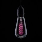 4 watt Pink LED Spiral ST64 ES-E27mm Funky Filament Dimmable LED Light Bulb