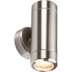 Lightweight Stainless Steel Up/Down IP65 Rated Twin Outdoor Wall Light