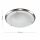 Round Brushed Chrome Bathroom Ceiling Light with Frosted Shade