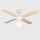 Nimrod White and Wood Affect 42 Inch Ceiling Fan With Built in Light 18576