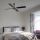 Magnum Brushed Chrome and Black 42 Inch Ceiling Fan With Remote Control 19499