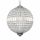 Iconic Mancunia K9 Crystal Chrome Globe Ceiling Light Fitting