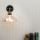 Wallace Steampunk Amber Glass Wall Light Fitting