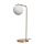 Vesta White Glass Globe Matt Gold Angled Table Lamp