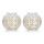 Pack of 2 Decorative White Outdoor Solar Powered IP44 Rated LED Lanterns