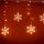 7x IP44 Rated Warm White LED Snowflake Multi Drop Curtain Lights