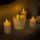 Three Wick Flickering LED Candle with Remote Control