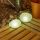 A Set of 2x Outdoor Solar Powered LED Pebble Solar Ground Lights