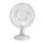 White 9-Inch Portable Oscillating Desk Fan