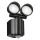 Twin 8 watt Outdoor Black LED Security Light with PIR Cool White