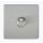 Screwless 13A 1 Gang Brushed Chrome Switched Socket - White Insert