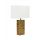 Etienne Bedform Gold Table Lamp With White Shade