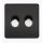 Knightsbridge Screwless 2G 2-Way 10-200W Matt Black Trailing Edge Dimmer - Chrome Caps