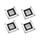 Set Of 4 Solar Powered Outdoor Square Decking Lights SS90455