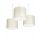 Set of 3 Torbery Nesting Lamp Shade Pendants with Cream Diffusers