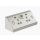 Knightsbridge 13A 2G Stainless Steel Mounting Switched Socket with Dual USB - Grey Insert