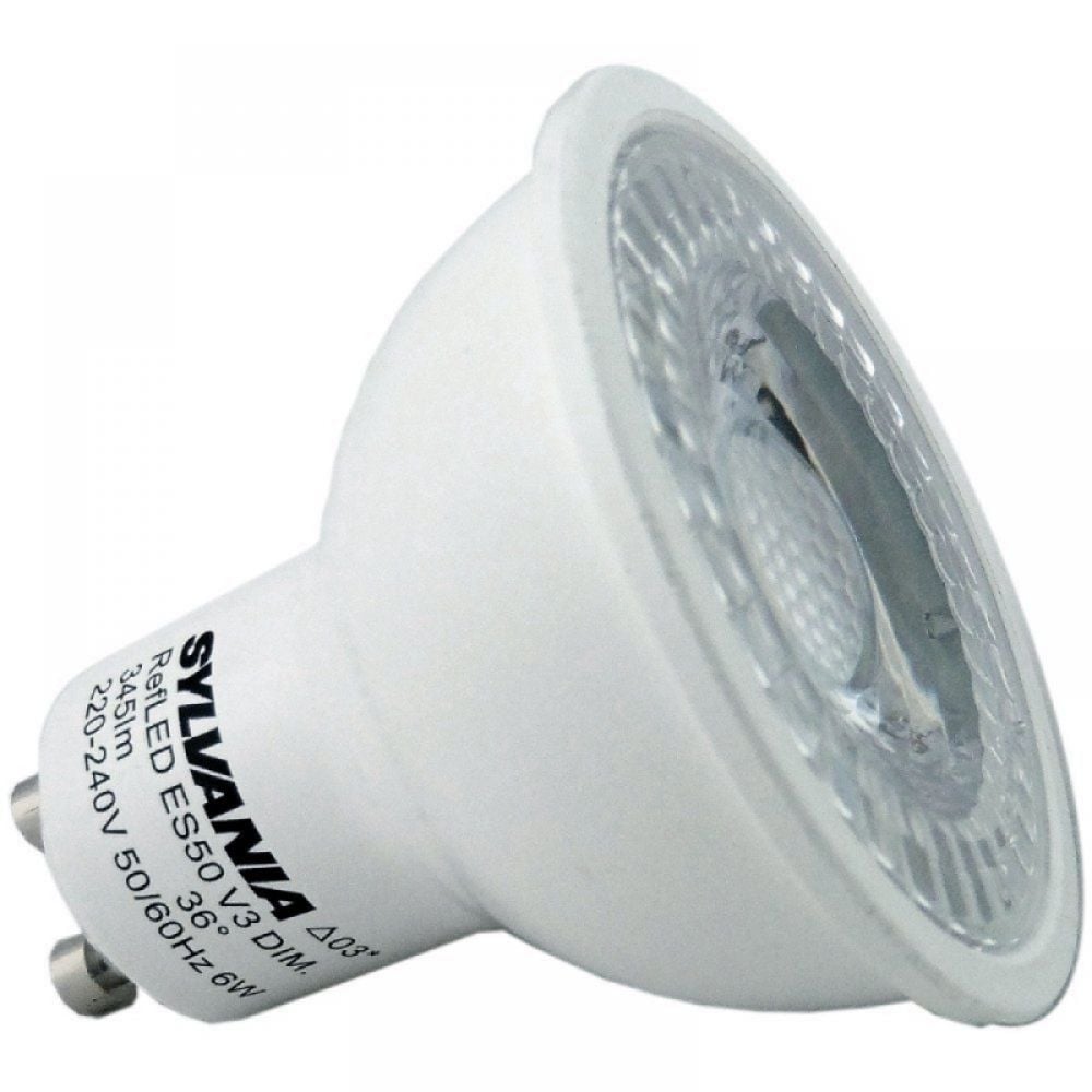 Sylvania RefLED ES50 V4 5W GU10 LED non-dimmable light bulb warm cool daylight 