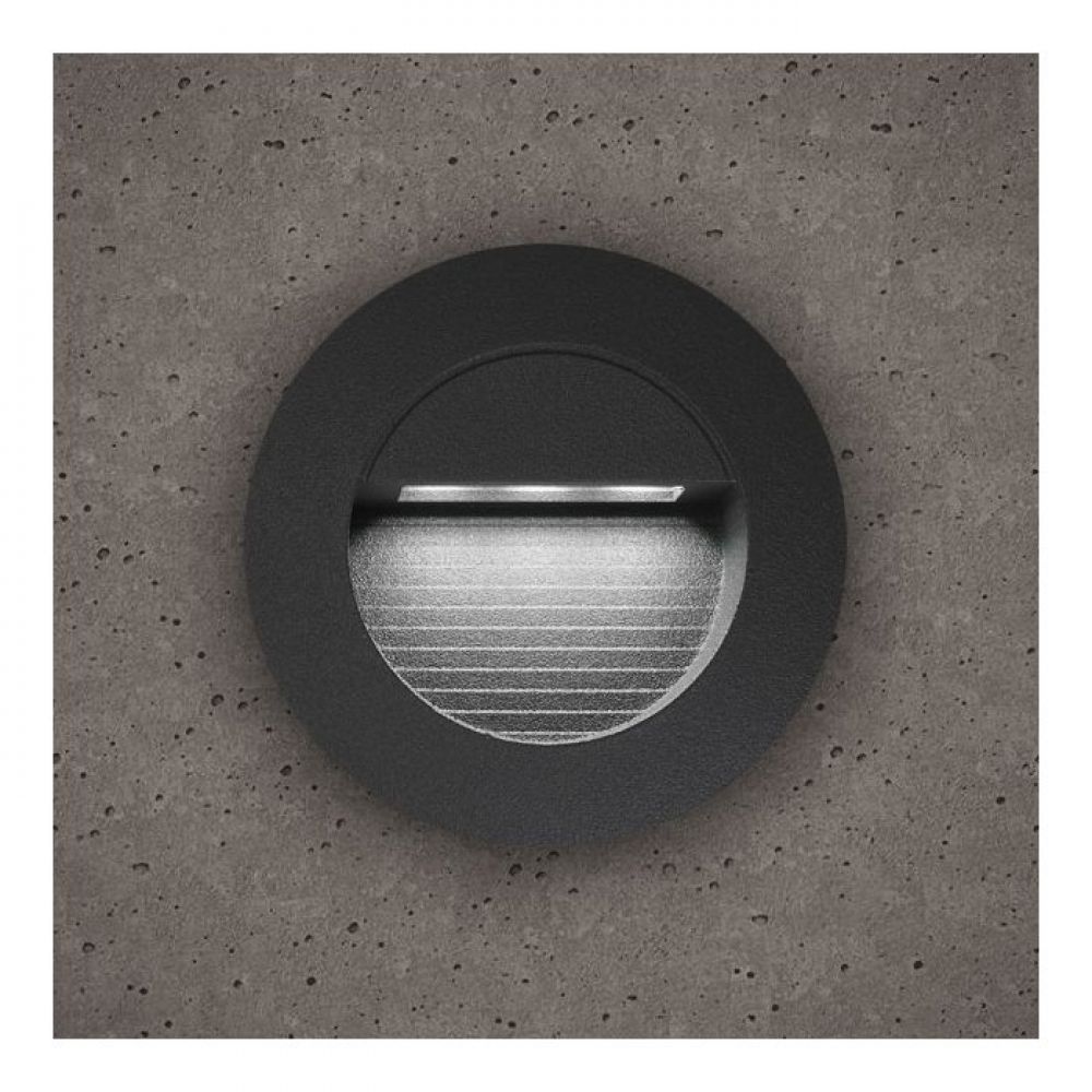 Astro Grey Circular Guide Light With White LED Light