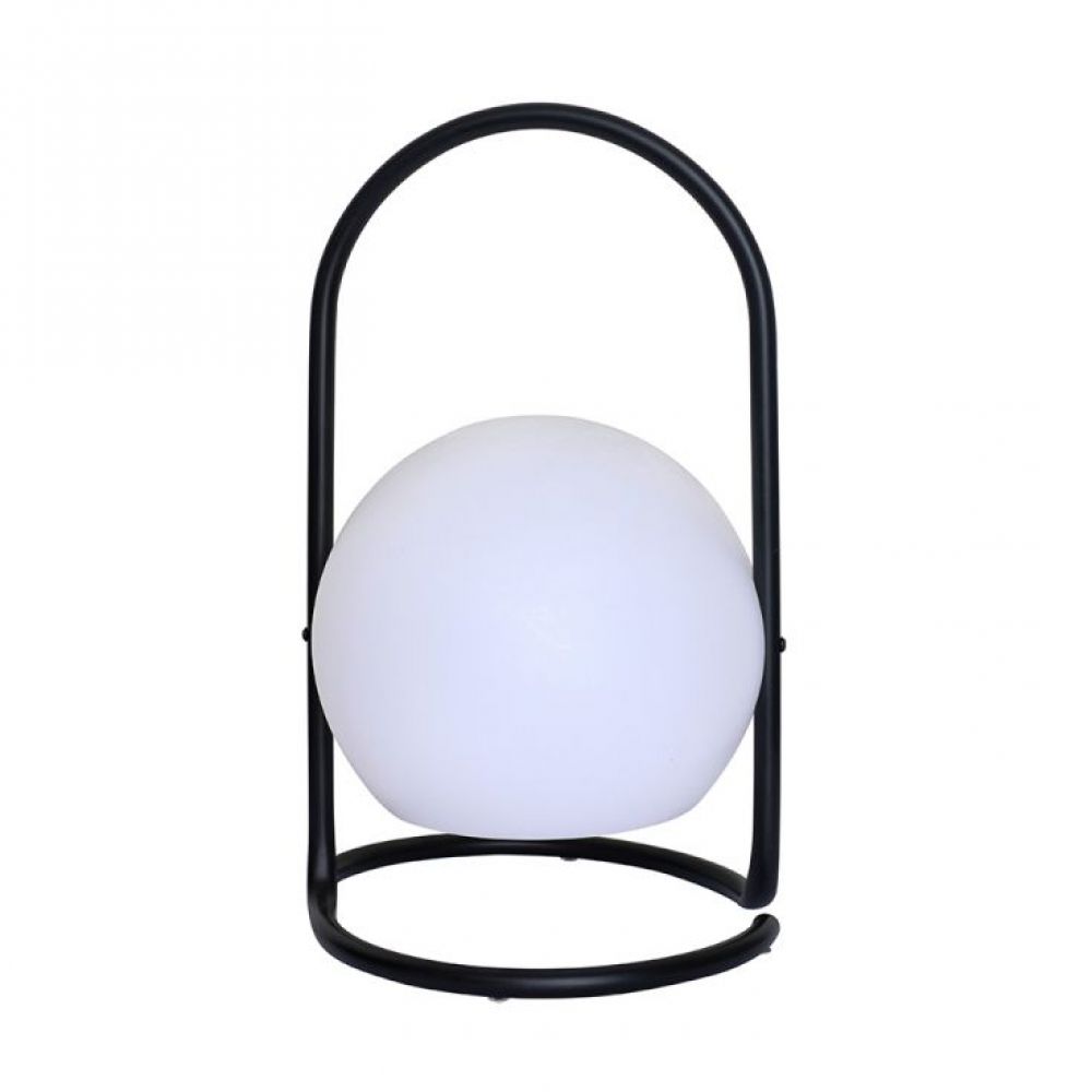 Corte RGB Black LED Rechargeable Globe Table Lamp