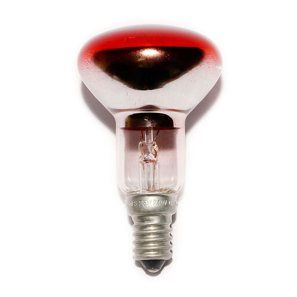 25 Watt SES-E14mm R50 Red Reflector Bulb