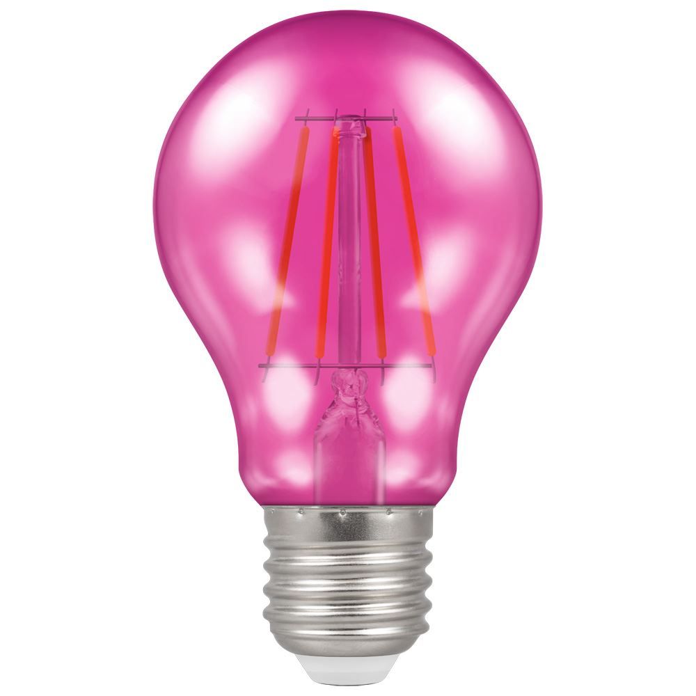 Crompton 13728 4.5 watt ES-E27mm Pink Harlequin LED GLS Light Bulb