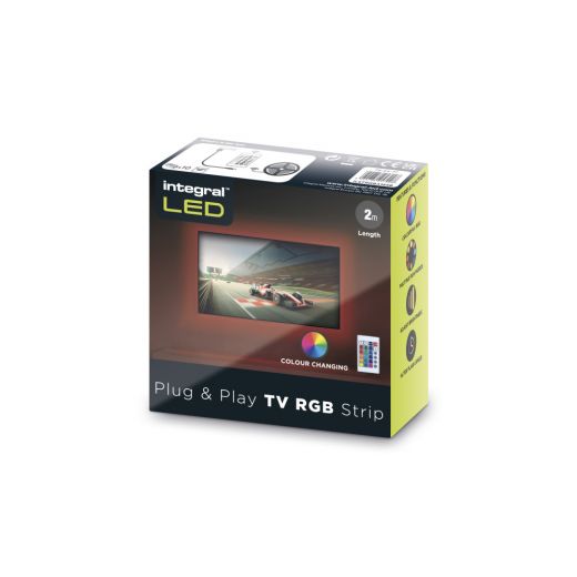 Integral RGB Plug & Play LED TV Stip Kit With IR Controller USB Powered